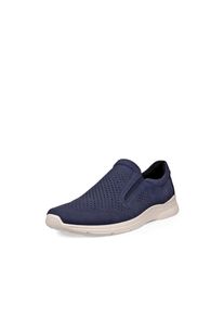 Ecco Herren Slipper "IRVING", Gr. 50, blau, Nubukleder, sportlich, Schuhe, Slip on Sneaker, Halbschuh, Freizeitslipper mit Stretcheinsätze