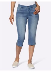 Casual Looks Damen Caprijeans, blau, Gr. 36, unifarben, 98% Baumwolle, 2% Elasthan, Jeans