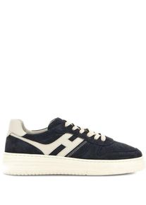 Hogan Low-Top Sneaker - Midnight Blue Suede Sneakers With Appliqué Logo An - Gr. 6_5 - in Beige - für Damen
