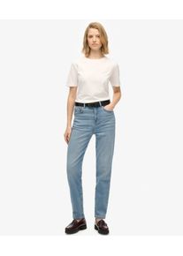 Superdry Damen Mom Jeans aus Bio-baumwolle mit Hohem Bund Blue - Gr&ouml;&szlig;e: 30/32 2123632000277AJ8060