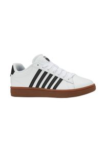 Sneaker K-Swiss "COURT TIEBREAK II", Herren, Gr. 42, wei&szlig;, schwarz, gum, Leder, Schuhe Sneaker