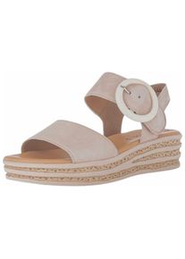 Gabor Damen Keilsandalette "Gabor Sandalen Leder", Gr. 38,5, rosa, Leder, casual, Schuhe