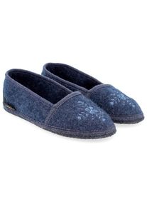 Haflinger Penelope Hüttenschuhe Damen (Gr 36 |blau)