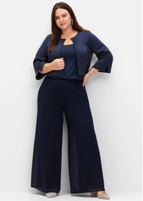 sheego Große Größen Bolerojacke mit 3/4-Ärmeln, marine, Größe 44 - Damen