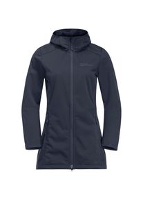 Jack Wolfskin Windhain Softshellmantel Damen - blau - Gr. S - Polyester