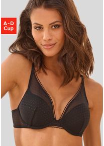 s.Oliver Damen Push-up-BH "Charlotte", Gr. 70, schwarz, Microtouch, Tüll, Obermaterial: 60% Polyamid, 35% Polyester, 5% Elasthan, modisch, BHs, in