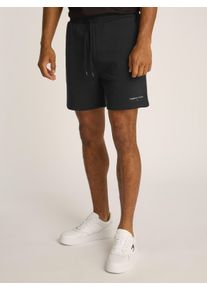 Tommy Jeans Herren Sweatshorts "TJM REG LINEAR SHORT", schwarz, casual, Gr. S, unifarben, Sweatware, Obermaterial: 80% Baumwolle, 20% Polyester,