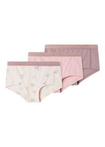 name it Kinder Panty "NKFHIPSTER 3P BARELY PINK BOW NOOS", Gr. 146, pink, Jersey, Obermaterial: 95% Baumwolle, 5% Elasthan, unifarben, Unterhosen