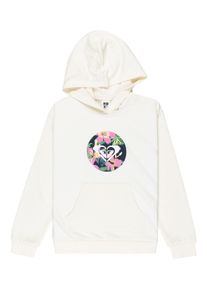 Roxy Kinder Hoodie "Rg Surf Hibiscus", beige, Gr. 14, 60% Baumwolle, 40% Polyester, Sweatshirts