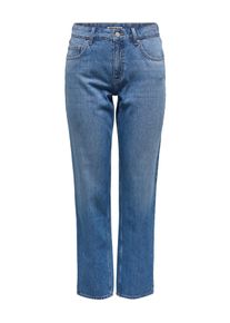 Only Damen Gerade Jeans "ONLLUMI MW MOM STRAIGHT DNM PIM920 NOOS", blau, modisch, Gr. XL, unifarben, Denim/Jeans, Obermaterial: 100% Baumwolle, Jeans