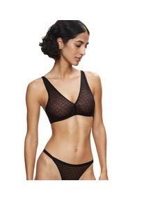 Triumph Damen Bügelloser BH "Signature Sheer P EX", Gr. 70, schwarz, Tüll, Spitze, Obermaterial: 49% Polyester, 26% Elasthan, 25% Polyamid,