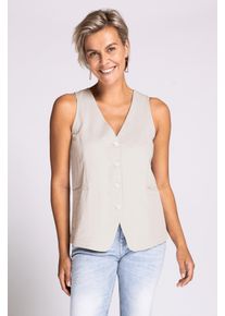 Zhrill Damen Anzugweste "LISO", beige, casual, Gr. S, unifarben, Web, Obermaterial: 52% Viskose, 33% Polyester, 15% Polyamid, Westen, mit Knopfleiste