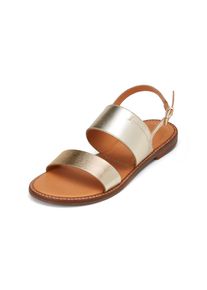 Marc O'Polo MARC O'POLO Damen Sandale "aus Rindleder mit Glanz-Effekt", Gr. 36champagner metallic, Obermaterial: 100% Leder (Rind), unifarben, Schuhe