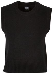 Urban Classics Damen Rundhalspullover "Urban Classics Damen Ladies Knit Slipover", schwarz, klassisch, Gr. XS, unifarben, 73% Polyacryl, 27%