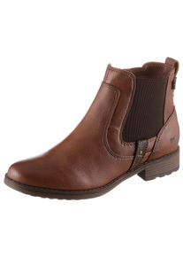Mustang Shoes Damen Chelseaboots, Gr. 43, braun, Lederimitat, Elastischer Einsatz, klassisch, Schuhe, Schlupfstiefel, Stiefelette, Business Schuh in