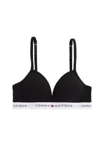Mädchen Triangel-BH, Tommy Hilfiger Underwear, Gr. 128, schwarz, Jersey, Obermaterial: 95% Baumwolle, 5% Elasthan, unifarben, BHs, mit Logoschriftzug
