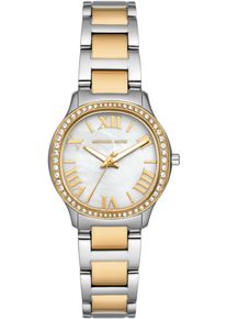 Michael Kors Damen Quarzuhr "SAGE 31 mm"edelstahlfarben, gelbgoldfarben, Armbanduhren, Armbanduhr, Damenuhr, Perlmutt-Zifferblatt, Edelstahlarmband