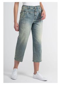 Recover Pants Damen 5-Pocket-Jeans "Jeans", blau, casual, Gr. 38, unifarben, 79% Baumwolle;19% Polyester;2% Elasthan, Jeans, Mit weitem Bein und