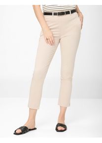 Damen Chinohose "Style LAVINA ZIP 6/8", beige, Gr. 50, RAPHAELA BY Brax, 96% Baumwolle, 4% Elasthan, Hosen