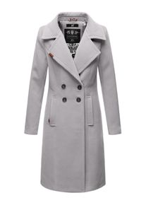 Navahoo Damen Wintermantel "Wooly", grau, modisch, Gr. S, Oberstoff: 90% Polyacryl, 8% Viskose, 2% Elasthan, Futter: 100% Polyester, Ärmelfutter: