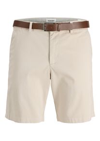 Jack & Jones JACK & JONES Herren Chinoshorts "JPSTMARCO LEGACY SHORT W BELT C STYDSS25", gelb, modisch, Gr. S, unifarben, Web, Obermaterial: 98% Baumwolle, 2%