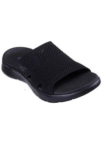 Skechers Damen Pantolette "GO WALK FLEX SANDAL-ELATION", Gr. 38, schwarz, Textil, unifarben, sportlich, Schuhe, Keilabsatz, Sommerschuh, Schlappen