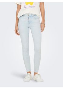Only Damen Push-up-Jeans "ONLPOWER MID WAIST SK PUSH UP DNM TAI", blau, modisch, Gr. S, unifarben, Denim/Jeans, Obermaterial: 92% Baumwolle, 6%