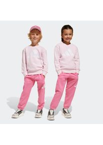 Kinder Trainingsanzug "LK BL FL JOG", pink, sportlich, Gr. 104, adidas Sportswear, Obermaterial: 70% Baumwolle, 30% Polyester, Sportanzüge