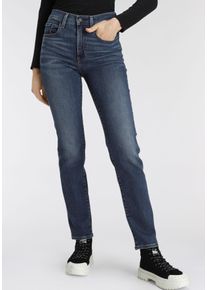 Levi's LEVI'S Damen Straight-Jeans "724 High Rise Straight", blau, casual, Gr. 28, Jeans, Obermaterial: 85% Baumwolle, 7% Lyocell, 6% Elastomultiester, 2%