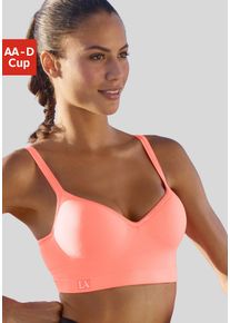 active by Lascana LASCANA ACTIVE Damen Sport-Push-up-BH, Gr. 70, orange, Microtouch, Obermaterial: 85% Polyamid, 15% Elasthan, sportlich, BHs, mit Bügel mit