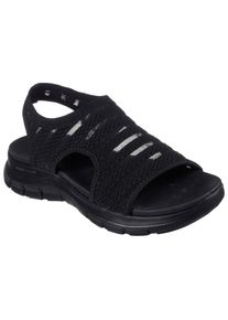 Skechers Damen Sandale "FLEX APPEAL 4.0-BOLDEST", Gr. 37, schwarz, Textil, unifarben, casual, Schuhe, Trekking Sandale mit Stretch Fit Funktion