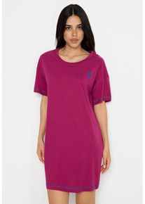 LSCN BY LASCANA Nachthemd pink Gr. 32/34 für Damen. Rundhals und Print. Lässig Geschnitten. Nachhaltig.