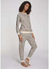 Vivance Dreams Pyjama mehrfarbig Gr. 32/34 für Damen. Rundhals und Allover-Druck. Basic. Nachhaltig.
