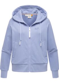 Ragwear Damen Kapuzensweatjacke "Taila", blau, casual, Gr. 4XL, Sweatware, Material: 70% Baumwolle, 30% Polyester, Sweatjacken, modische Damen