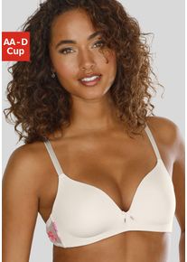 Lascana Damen Bralette-BH "Maria", Gr. 85, pink, Microtouch, Spitze, Obermaterial: 73% Polyamid, 18% Polyester, 9% Elasthan, feminin, BHs, mit