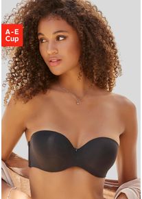 Lascana Damen Multiway-BH, Gr. 80, schwarz, Microtouch, Obermaterial: 60% Polyamid, 35% Polyester, 5% Elasthan, Basic, BHs, mit verschiedenen