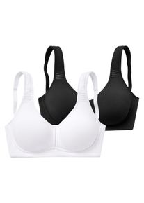 Petite Fleur Damen T-Shirt-BH, Gr. 90, schwarz, Jersey, Obermaterial: 95% Baumwolle, 5% Elasthan, Basic, BHs, ohne Bügel aus Baumwolle