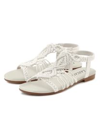 Lascana Damen Sandale "Sommerschuh", Gr. 41, beige, Obermaterial: 100% Textilmaterial. Futter: 100% Lederimitat. Decksohle: 100% Textilmaterial.