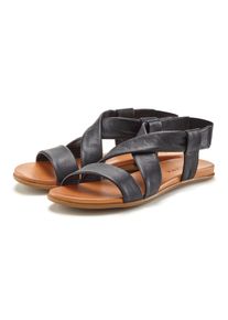 Lascana Damen Sandale "Sommerschuh", Gr. 41, schwarz, Obermaterial: 100% Rindsleder. Decksohle: 100% Rindsleder. Laufsohle: 100% Synthetik,