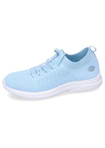 Damen Slip-On Sneaker, Dockers by Gerli, Gr. 44, blau, Textil, sportlich, Schuhe, Sneaker, Schlupfschuh, Freizeitschuh mit ultraleichter Sohle