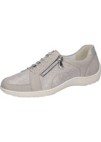 Waldläufer WALDLÄUFER Damen Schnürschuh "HENNI", Gr. 3,5, grau, Nubukleder, Veloursleder, sportlich, Schuhe, in Komfortweite H = sehr weit, Freizeitschuh,