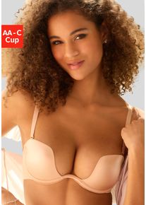 Lascana Damen Multiway-BH, Gr. 90, braun, Microtouch, Obermaterial: 45% Polyamid, 45% Polyester, 10% Elasthan, Basic, BHs, mit vielen verschiedenen
