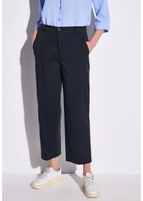 Street One Damen Chinohose, blau, casual, Gr. 40, unifarben, Web, 97% Baumwolle, 3% Elasthan, Hosen, aus Baumwolle mit Stretchanteil