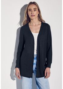 Street One Damen Cardigan, blau, casual, Gr. 38, unifarben, Stoff, 60% Viskose, 40% Polyester, Strickjacken, aus softem Materialmix