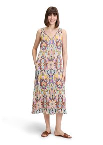 Vera Mont Damen Sommerkleid "Vera Mont Sommerkleid mit V-Ausschnitt", blau, modisch, Gr. 38, Obermaterial: 100% Viskose., Kleider, Druck