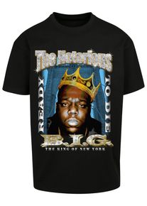 Herren T-Shirt "Upscale by Mister Tee Herren Biggie Crown Oversize Tee", schwarz, casual, Gr. XS, UPSCALE BY MISTER TEE, unifarben, 100% Baumwolle,