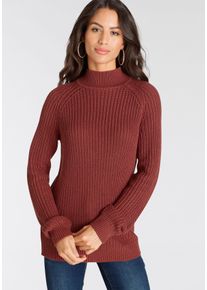 Laura Scott Damen Strickpullover, braun, casual, Gr. 40, clean, unifarben, Grobstrick, Obermaterial: 50% Baumwolle, 50% Polyacryl, Pullover, mit