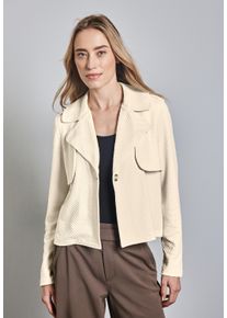 Street One Damen Trenchcoat, beige, casual, Gr. 40, unifarben, Stoff, Obermaterial: 95% Polyester, 5% Elasthan; Futter: 100% Polyester, Mäntel, mit