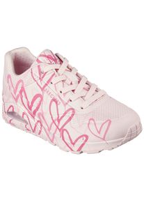 Skechers Damen Wedgesneaker "UNO-SPREAD THE LOVE", Gr. 39, bunt, Lederimitat, kontrastfarbene Details, sportlich, Schuhe, Freizeitschuh, Halbschuh,