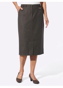 CLASSIC Damen Webrock, braun, Gr. 18, unifarben, 96% Schurwolle, 4% Elasthan, Röcke